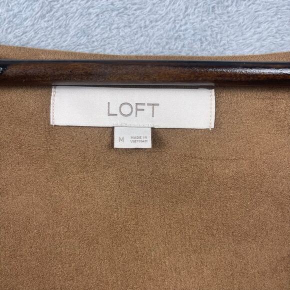 LOFT Brown Button-Front Midi Dress - Picture 6 of 9